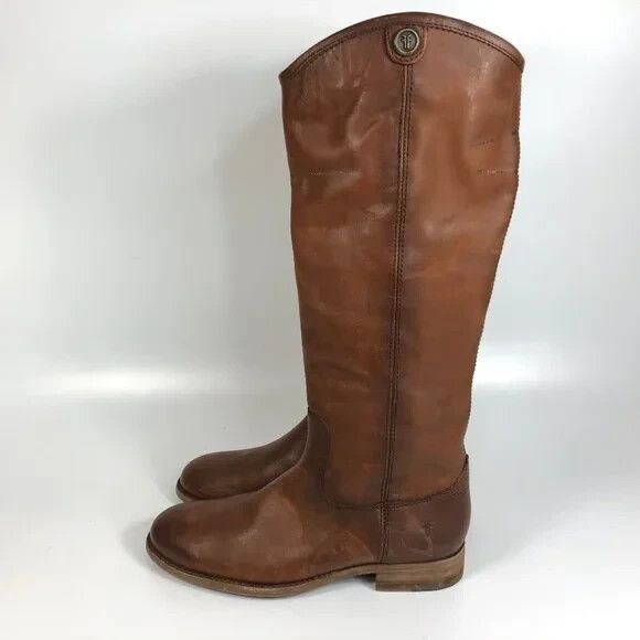 Frye Melissa 2 Leather Boots Womens Brown Riding Equestrian 3475449 - Picture 9 of 13